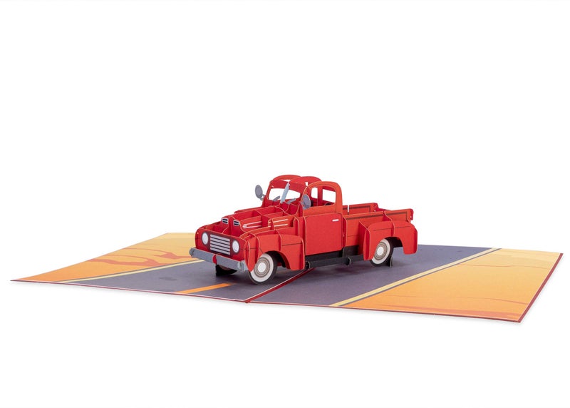 Paper Love 3D Classic Truck Valentines Day Pop Up Card, Gift For Dad, Husband, Son, Anyone - 5" x 7" Cover - Includes Envelope and Note Tag - Image 5